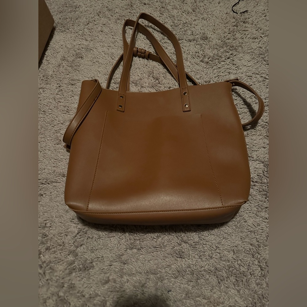 Henny and Lev Brown Vegan Leather Tote